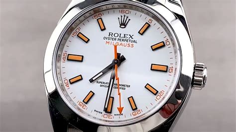 rolex milgauss white dial review|Rolex 116400 outliers.